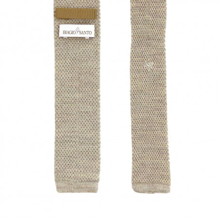 Taupe knitted tie Taupe knitted tie