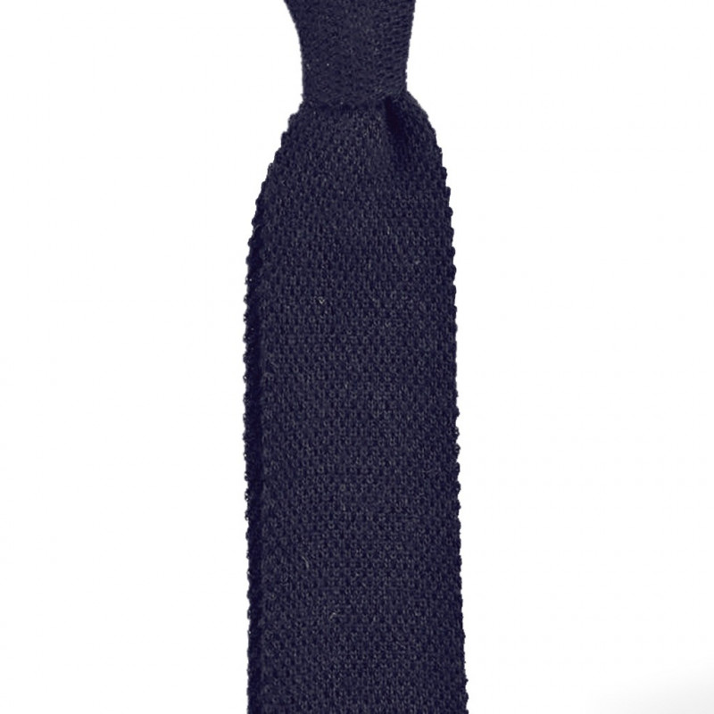 Navy knitted tie