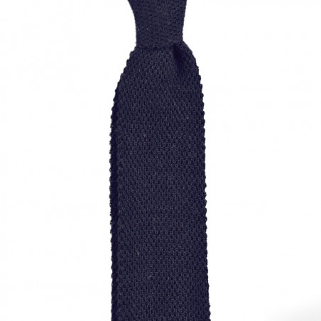 Navy knitted tie Navy knitted tie