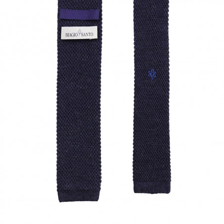 Cravatta a maglia navy Cravatta a maglia navy