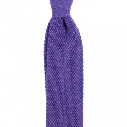 Purple knitted tie