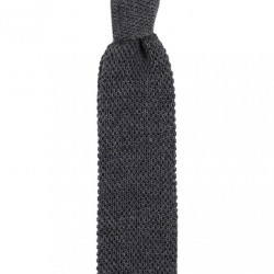Dark grey knitted tie