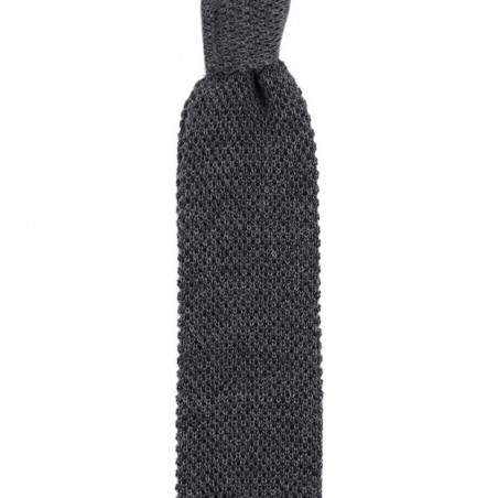 Dark grey knitted tie Dark grey knitted tie