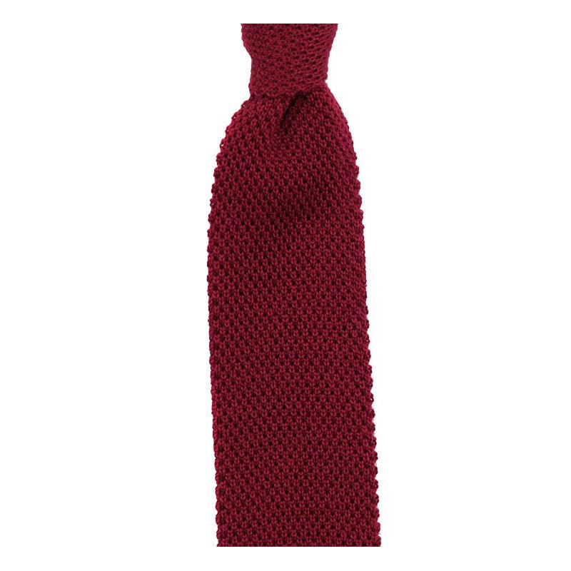 Cravatta a maglia bordeaux