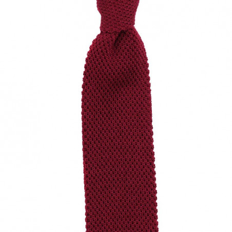 Cravatta a maglia bordeaux